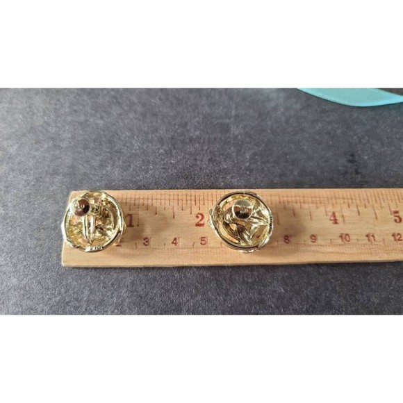 Lisner Gold Screwback Earrings - Picture 9 of 10